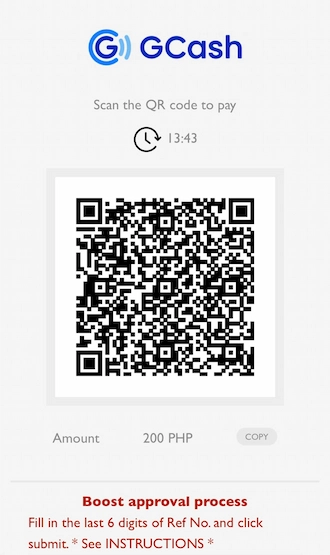 💜Step 4: Open your GCash wallet to scan the QR code and pay.